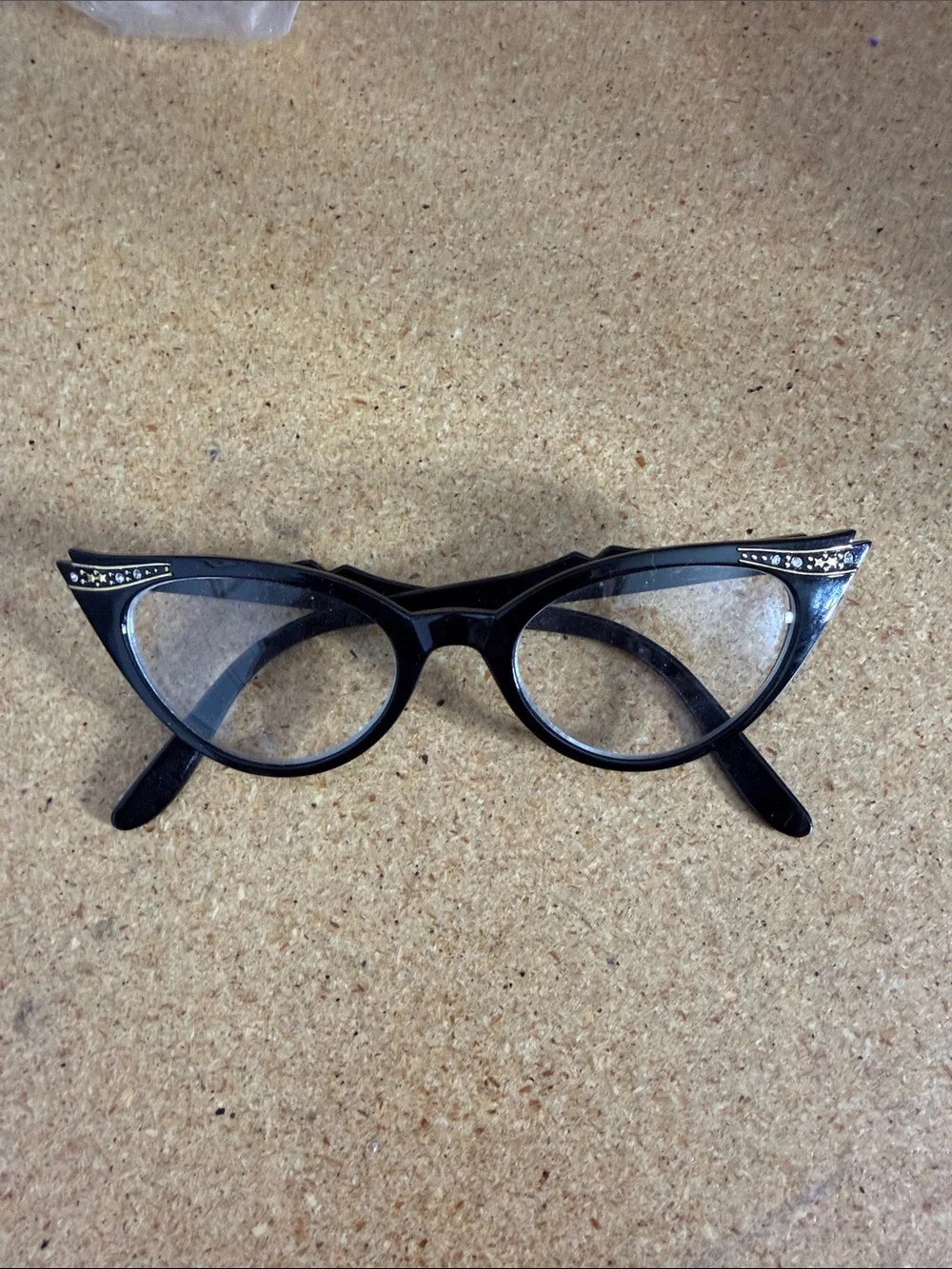 Vintage Black Cat-Eye Rhinestone Reading Glasses - Women's Accessories